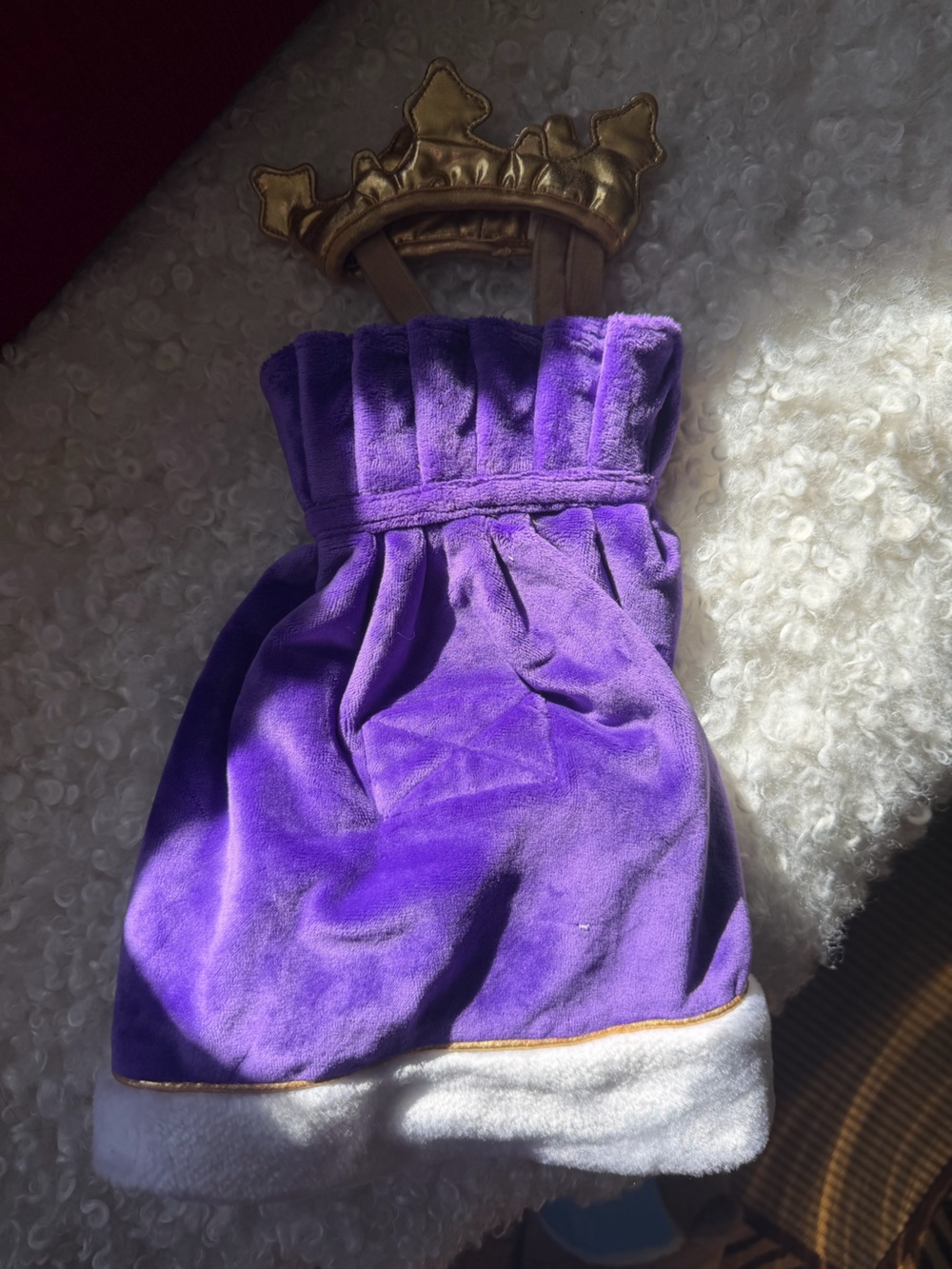 👑Old Navy Pets Velvet Prince Costume - Purple and Gold